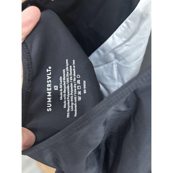 Summer salt THE SWAN DIVE ONE PIECE SWIMSUIT Black & White Women's Sz 12 New - Picture 7 of 8